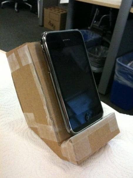 Cardboard iPhone Stand
